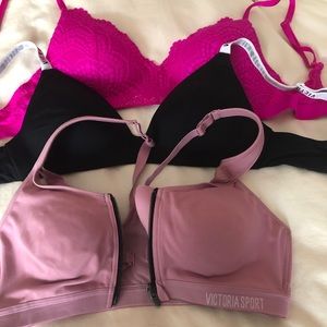 Victoria secrets lots of 3 Bras sport